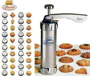 Металевий кондитерський шприц прес Biscuits для печива, фото 1