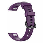 Ремінець Twill Silicone Strap для Honor Band 4 / 5 Purple, фото 4