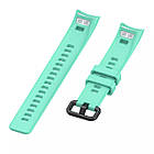 Ремінець Twill Silicone Strap для Huawei Band 3 / 3 Pro / 4 Pro Turquoise, фото 5