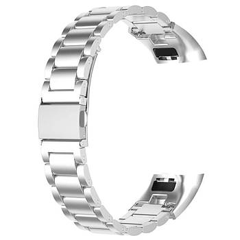 Ремінець Metal Armor Strap для Huawei Band 3 / 3 Pro / 4 Pro Silver