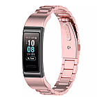Ремінець Metal Armor Strap для Huawei Band 3 / 3 Pro / 4 Pro Rose Gold, фото 3