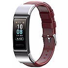 Шкіряний ремінець Leather Strap для Huawei Band 3 / 3 Pro / 4 Pro Rose Red, фото 3