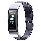 Шкіряний ремінець Leather Strap для Huawei Band 3 / 3 Pro / 4 Pro Blue, фото 3
