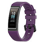 Ремінець Twill Silicone Strap для Huawei Band 3 / 3 Pro / 4 Pro Purple, фото 3