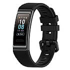 Ремінець Twill Silicone Strap для Huawei Band 3 / 3 Pro / 4 Pro Black, фото 3