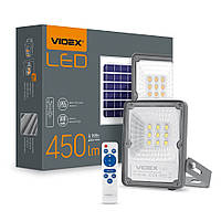 Уличный светодиодный автономный прожектор 10Вт 5000К 450Lm на солнечной батарее, VIDEX