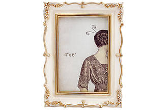 Рамка для фотографії Тулуза, 20.5см, колір - слонова кістка із золотом