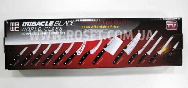 Набор кухонных ножей Miracle BladeWorld Class 13-pcs Knife Set, без подставки - фото 9 - id-p14898861