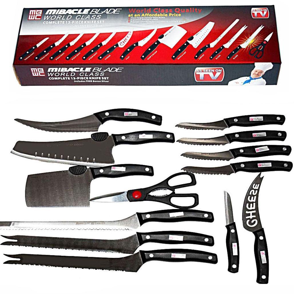 Набор кухонных ножей Miracle BladeWorld Class 13-pcs Knife Set, без подставки - фото 1 - id-p14898861