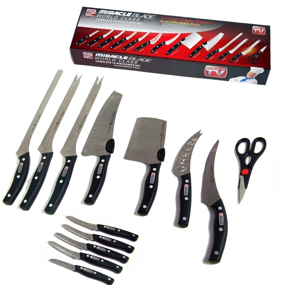 Набор кухонных ножей Miracle BladeWorld Class 13-pcs Knife Set, без подставки - фото 2 - id-p14898861