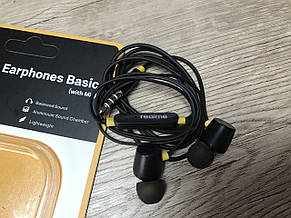 Наушники проводные Realme earphones basic с микрофоном Навушники провідні, фото 2