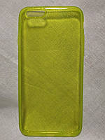 Силіконовий чохол для iPhone 6/6S Зелений з блискітками X-Level