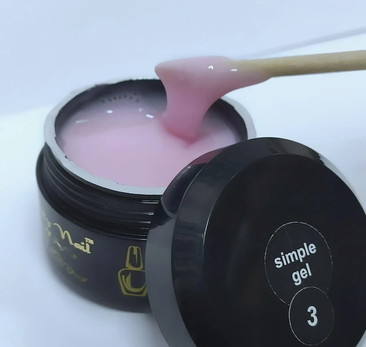 Молочний гель для нарощування нігтів 50мл з легким рожевим відтінком Гель Simple gel 03 City Nail Однофазний, фото 1