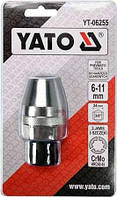 Шпилькокрут ударний цанговий YATO : 3/8", для Ø= 6-11 мм, Cr-Mo, для ударних гайковертів YT-06255