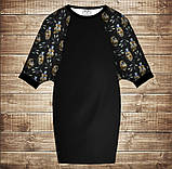 Розумне плаття з 3D принтом: Сови і Філіни в шляпах ВСІ Розміри, фото 2