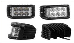 Фара-LED  Прямоугол  18W (3W*6) 10-30V  98*76*80mm  Ближний/Flood (W 0260) (1шт)   3386