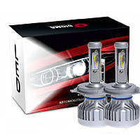 Лампа LED H4 вентилятор 4000 Lm "T5" SIGMA + шторка /CSP/35W/5000K/IP65/9-32v (2шт) (9 місяців)