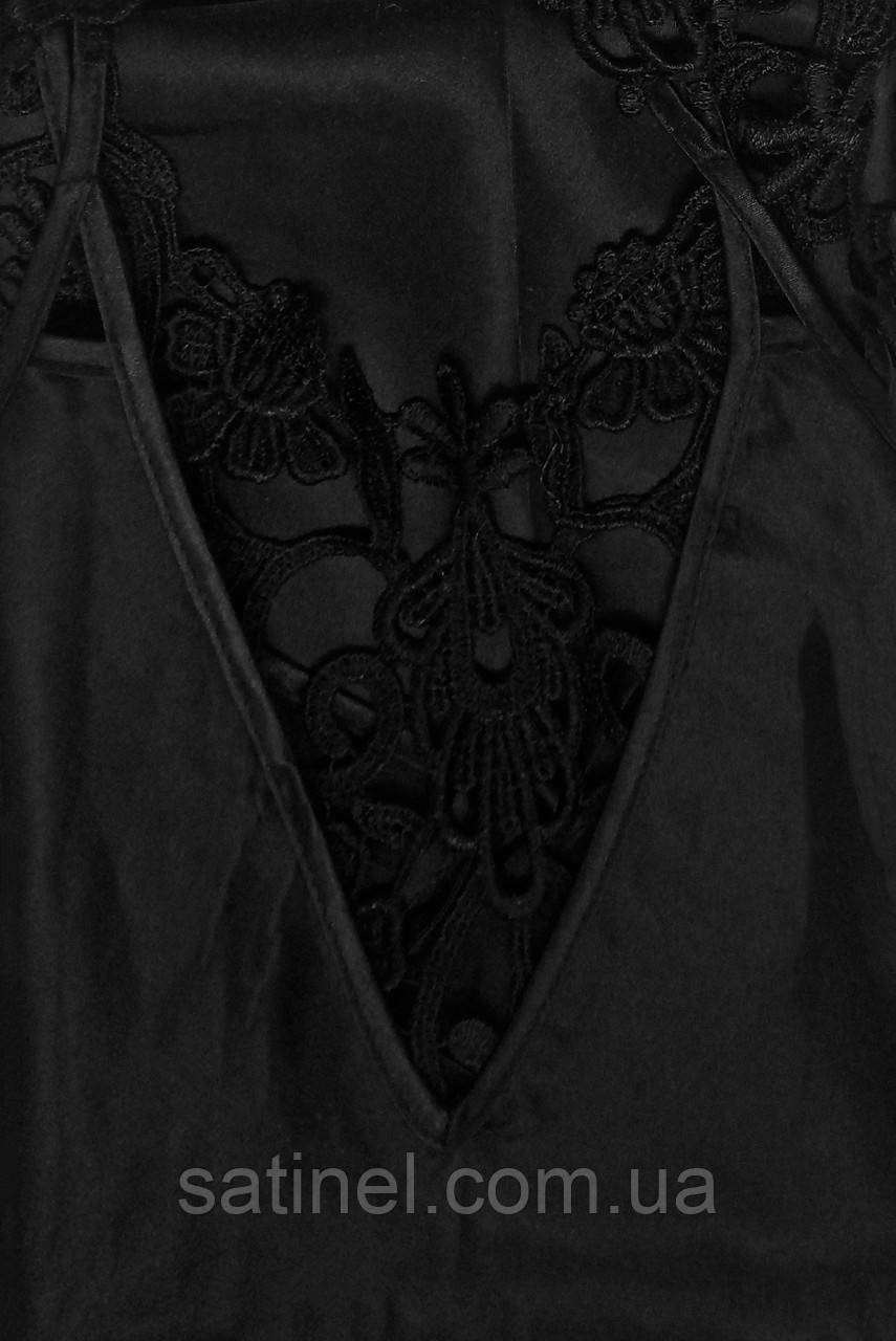 Атласная ночная сорочка короткая Ceren 1120 - фото 3 - id-p195613374