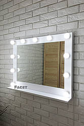 Дзеркало з поличкою і підсвічуванням "МошиП" Визажное дзеркало з лампами для макіяжу