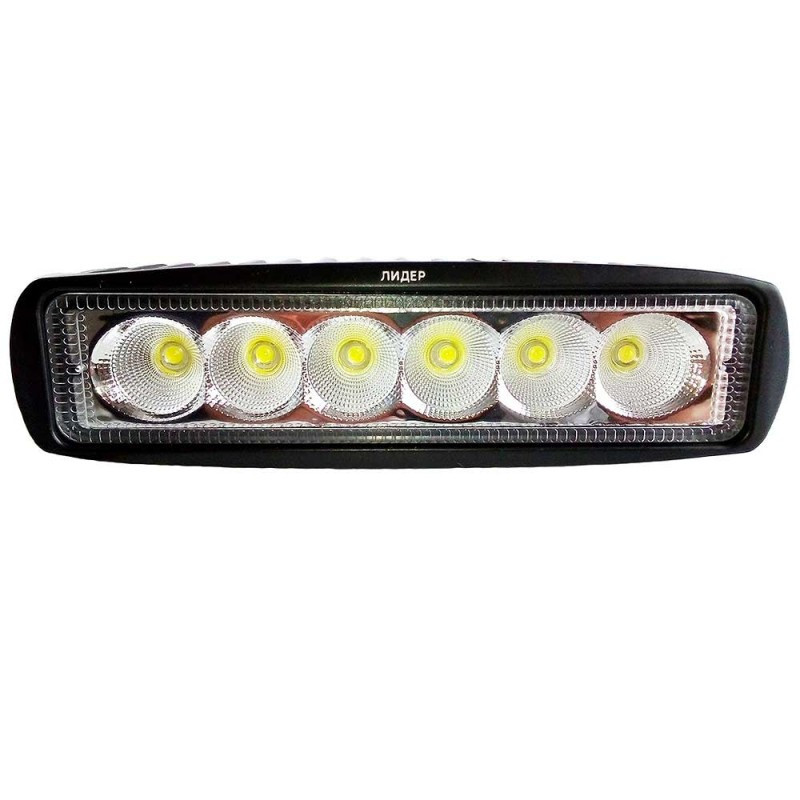 Фара-LED прямокутний з к 18W (3W*6) 10-30V 160*46*57mm Дальній/Spot (07-18W Yellow) (1шт) / Жовта, фото 1