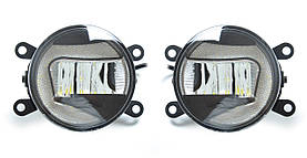 LED протитуманні Фари Лінза з ДХО D=90мм 12V/22W 6000K/COB (2шт) (M-701)