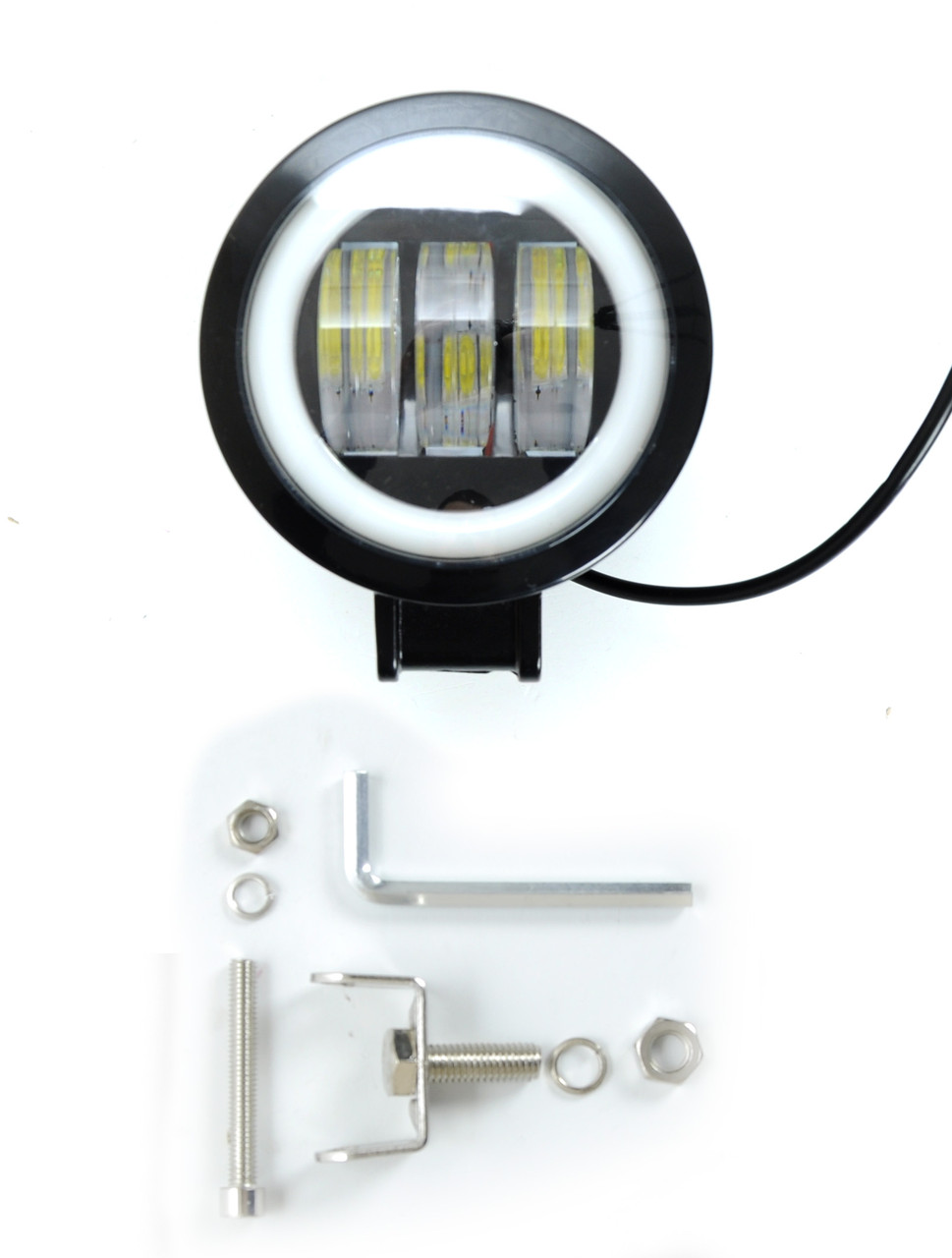 Фара-LED  Круг  30W (10W*3) 10-30V  Ø 90*60mm 12-80V/30W 3500LM Дальний свет (1шт) V77-30W-R, фото 1