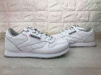 Мужские белые кожаные кроссовки Reebok Classic