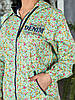 Жіноча вітрова курточка з джинсу на блискавці з капюшоном 50-56, фото 3