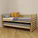 Ліжко дитяче дерев'яне Сімба з додатковим спальним місцем (масив бука), фото 2