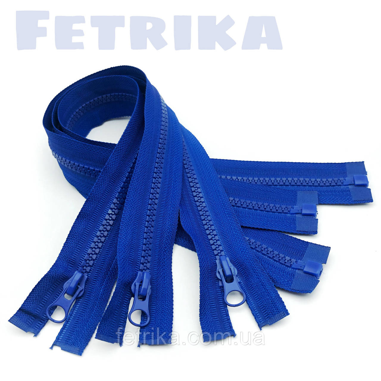 Блискавка роз'ємна тракторна 45 см, СИНЯ, ТИП-5, фото 1