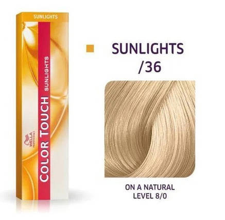 Фарба для волосся Wella Color Touch безамміачна /36 Золотисто-фіолетовий 60 мл, фото 2