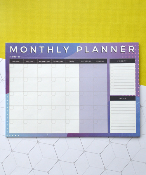 Планер на місяць з магнітом на холодильник англійською, фото 1