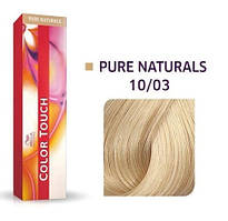 Фарба для волосся Wella Color Touch безамміачна 10/03 Дуже яскравий блондин натурально-золотий 60 мл