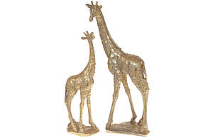 Декоративна фігура, Жираф, 12.5*8.2*35.5 см, колір — золотий полістоун (450-889), фото 3