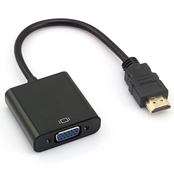 Кабель CHARMOUNT H-V02 HDMI - VGA 0.2 м Чорній (H-V02)