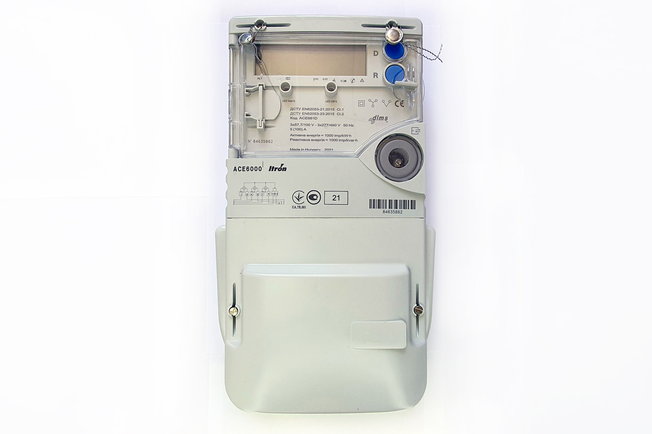 Лічильник ACE 6000 DC, кл.т.1, 5(100)А,  (А+, А-, R+, R-), багатотарифний, Itron (Actaris)