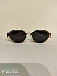 Сонцезахисні окуляри Модні Стильні овальні окуляри із золотистою оправою, фото 7