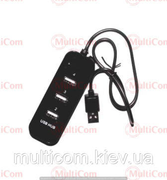 02-03-009. USB HUB (ver.2.0) на 4 порти, з кабелем, з підтримкою до 2Tb, білий, TD4006