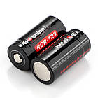 Акумулятор 16340/CR123 Li-Ion Soshine 16340-3.0-650 Button Top, 650 mAh, 3.0V, Black, фото 2