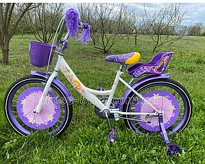 Детский двухколесный велосипед для девочки  Azimut Герлз  Girls 18 дюймов