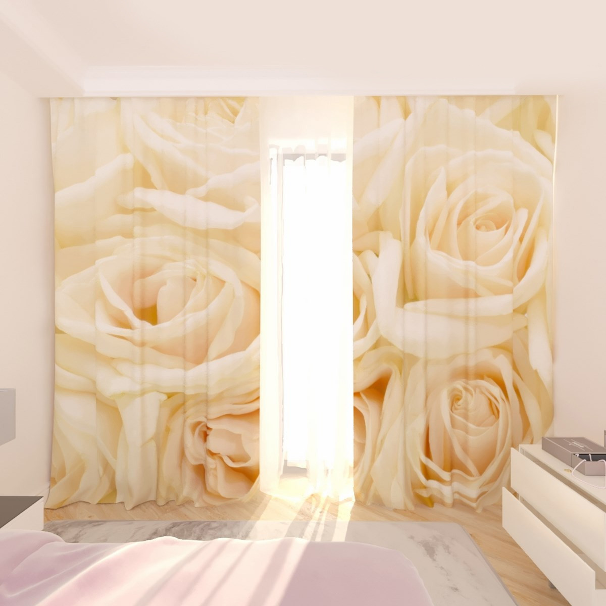 Фотоштори букет білих троянд, фото 1