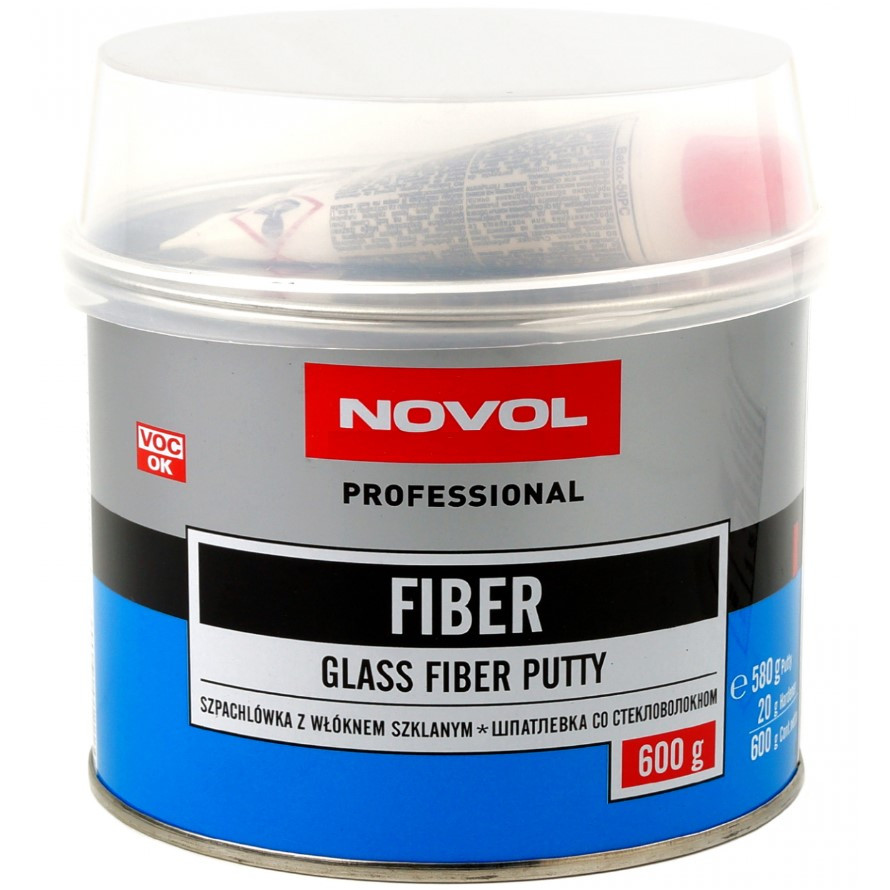 Шпаклівка Novol Fiber скловолокниста 0,6 кг