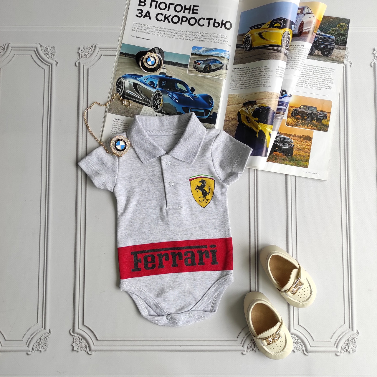 Боді-поло для новонароджених Ferrari