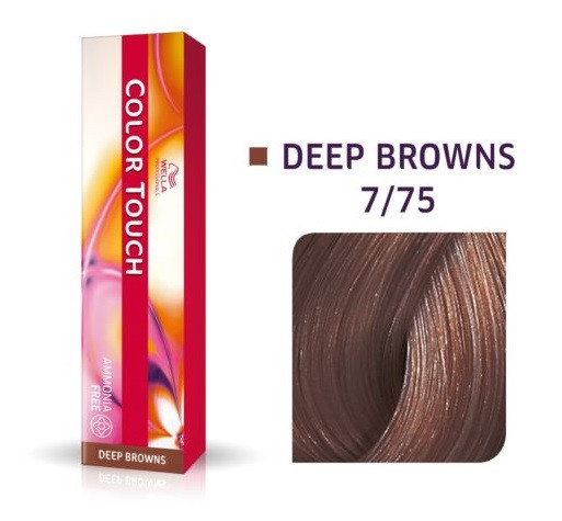 Краска для волос Wella Color Touch безаммиачная 7/75 Средний блондин ...