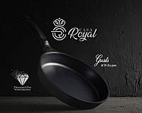 Сковорода 26 cm Gusto от CASA ROYAL с антипригарным покрытием "Greblon Diamond Pro". Цвет- черный