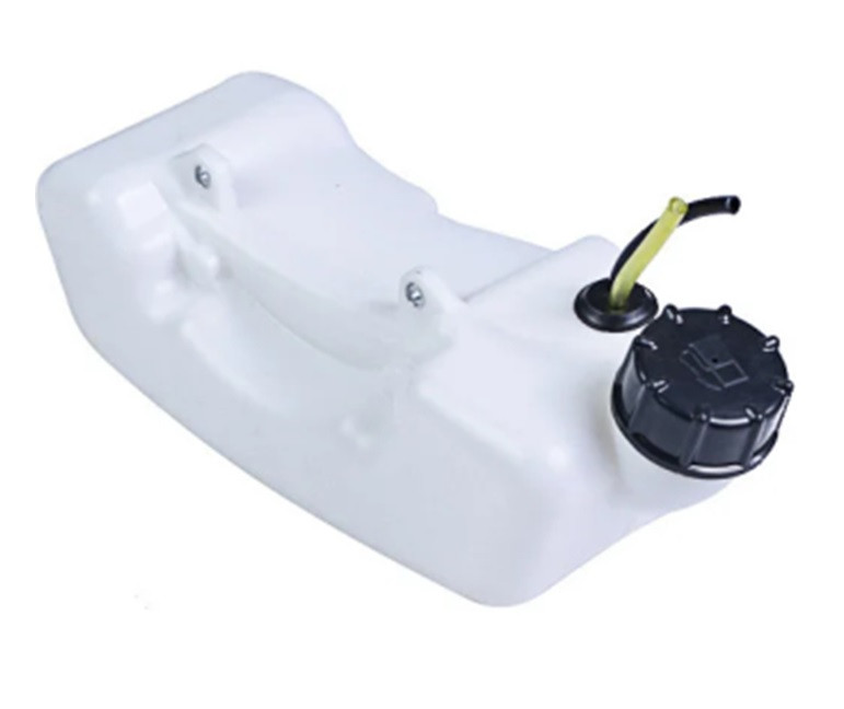 Паливний бак (бензобак) мотокоси в зборі прямий (кріплення на 2 болта)