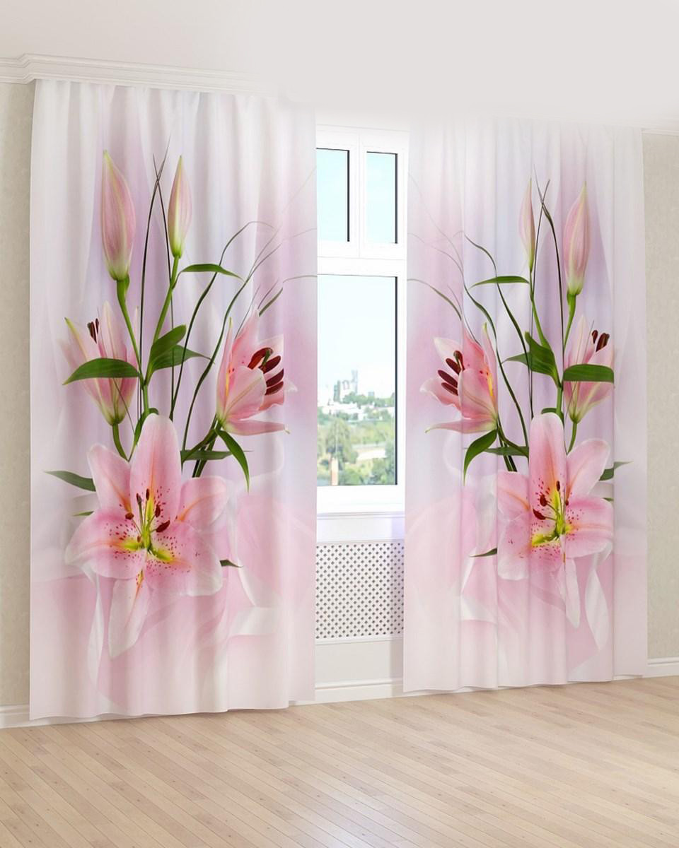 Фото штори малі рожеві квіти, фото 1