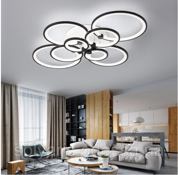 Світлодіодна люстра припотолочная з підсвіткою 1811/8 LED 3color dimmer