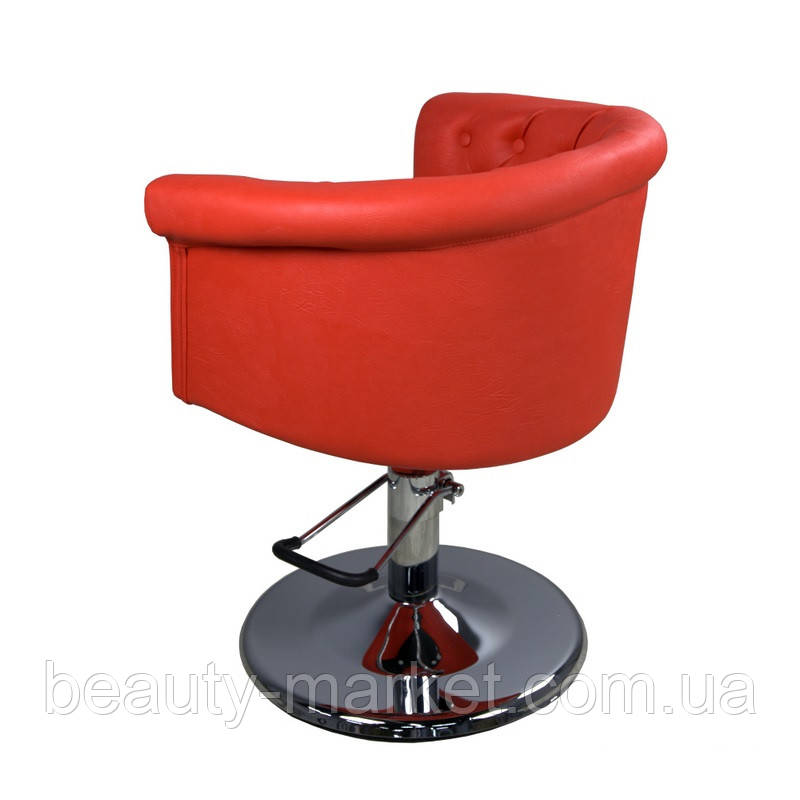 Кресло парикмахерское А005 На гидравлике, красное гладкое - фото 4 - id-p671090979