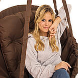 Гойдалка коричнева навантаження 200 кг підвісне крісло гойдалка коричневе, фото 6